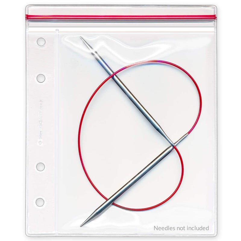 STORE SMART StoreSMART - Top Side Zipper Case for Your Circular Knitting Needles - 10-Pack - 5" x 6 1/2" - R3331-KNIT-10 - Image 1
